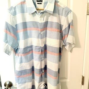 Striped Blue and White Men's Shirt